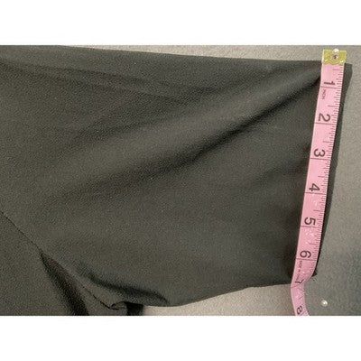 Belongsci Black ButtonFront Babydoll Tunic Drop Waist M Oversized Pockets V-Neck
