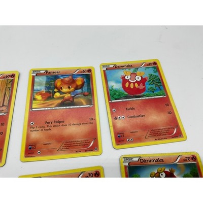 Pokemon Card Lot 6pc Fire Type Cyndaquil Pansear Darumaka Larvesta TCG TCG