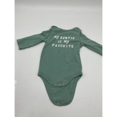 Cat & Jack Garanimals Bodysuit Baby 6-9M Green My Auntie Favorite Tie Dye Love