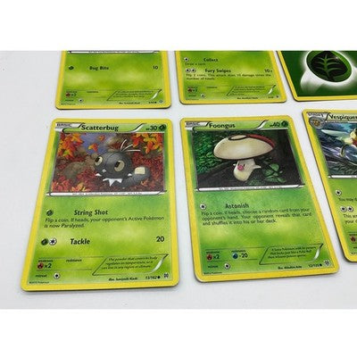 Pokemon TCG Grass Type Lot Vespiquen Combee Pansage Scatterbug Foongus Energy