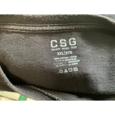 CSG T-Shirt 3XL Champs Sports Gear Black Cotton Graphic Tee Boiz