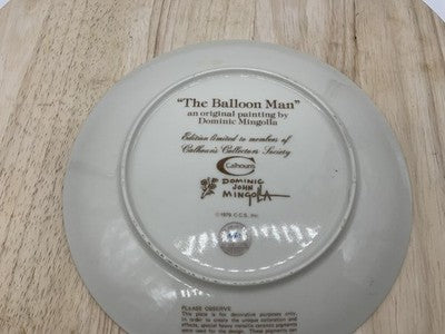 Vintage 1979 Calhoun's Balloon Man Dominic Mingolla Porcelain Collector Plate