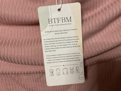 BTFBM Blouse Womens XL Pink Off Shoulder Ribbed Knit Cropped Stretch Top