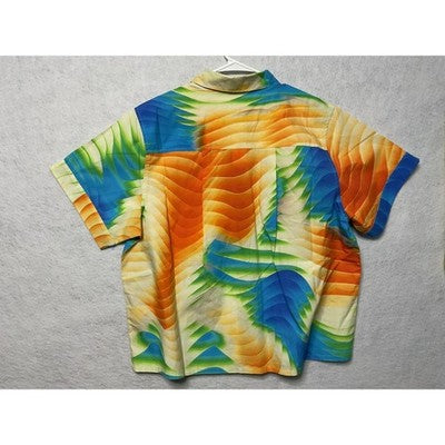 The Drop mscrissy Shirt Womens XL Multicolor Short Sleeve Button Up Hawaiian