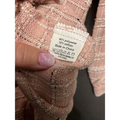 YOINS Women's Pink Plaid Dress Small 90% Polyester 10% Cotton NWT Office Wear