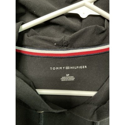 Tommy Hilfiger Women’s Black Small Hoodie Dress Pullover Short Sleeve