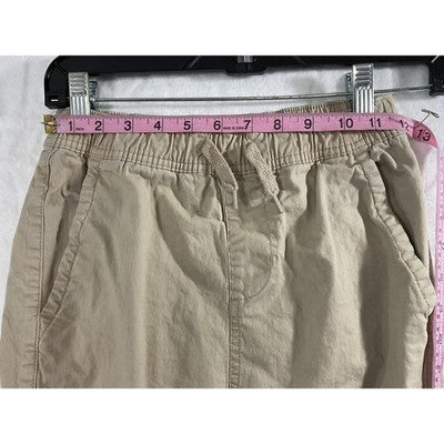 Perry Ellis Pants Unisex Kids 10-12 Beige School Uniform Jogger Twill Stretch