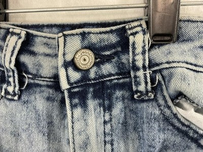 AQ Jeans Jeans Girls 6 Blue Denim Skinny Ruffle Distressed Adjustable Waist