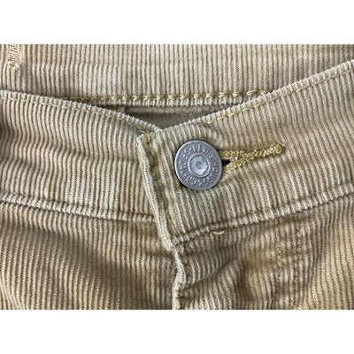 Levi's 511 Slim Fit Pants Mens 32x32 Tan Corduroy 04511-1063 Distressed Khakis
