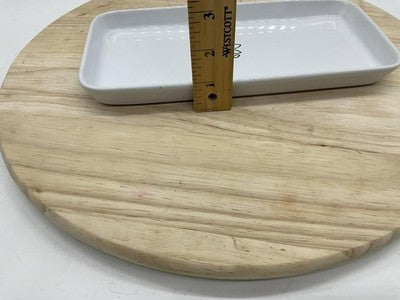 Grove Collaborative White Ceramic Vanity Tray Small Rectangular Bathroom Sink