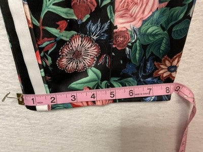 Project Runway Pants Womens XL Multicolor Floral Track Side Stripe Jogger Casual