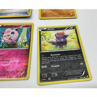 Pokemon Card Lot 6pc Jigglypuff Holo Murkrow Zorua Geodude Trainer Energy