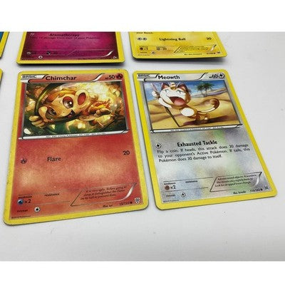 Pokemon TCG Card Lot 6pc Sneasel Chimchar Meowth Flabebe Magnemite Water Energy