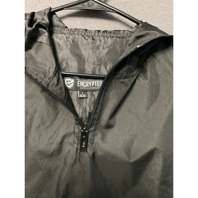 Encrypted Supply Company Windbreaker Pullover Jacket Mens Large Hooded