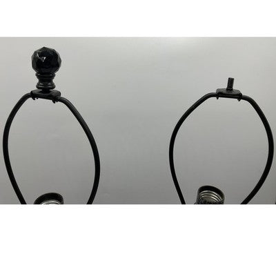 Table Lamps Set of 2 Brown Faux Marble Bronze Finish Traditional Decor 24" Tall