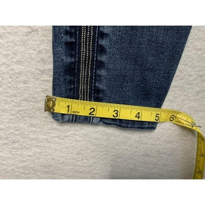 Universal Thread Jeans Womens 2 /28R Blue High Rise Skinny Tuxedo Stripe Stretch