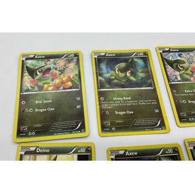 Pokemon TCG Card Lot Axew Deino Dratini Dragon Type 6 Card Bundle Mixed Sets