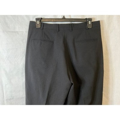 Dino DiVinci Men's Black Dress Pants 35W 28L, Pleated, Zip Fly, Hand Tailored
