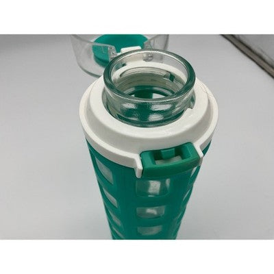 Ello 20oz Glass Bottle w/ One-Touch Flip Lid, Silicon Sleeve, BPA-Free