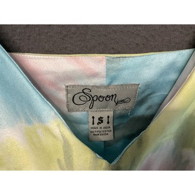 Spoon Tie-Dye Lined Cami Tank Top S | V-Neck Adjustable Straps Boho