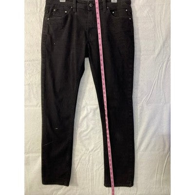 Steve's Jeans Slim Straight Men 33x32 Black Denim SU9AABALEF Stretch Pants