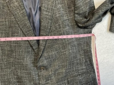 Jack Victor Sport Coat Mens 46L Gray Wool Bamboo Tweed Blazer Business Canada