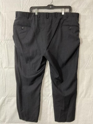 Dress Pants Mens 45x28 Gray Flat Front Straight Leg Business Casual Office