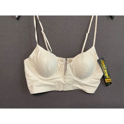 Like an Angel White Faux Leather Lounge Pants Top Set S Joggers Bralette Biker