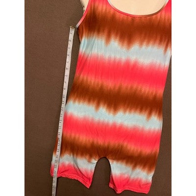 AQ-Sport Tie-Dye Sleeveless Romper Large Boho Festival Jumpsuit NWT