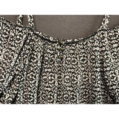 Street Laundry Cold-Shoulder Top Blouse Floral Boho Peasant Fairy Boho EST SZ L