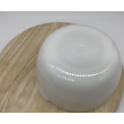 Glasbake 38CG White Milk Glass 4-Quart Mixing Bowl for Sunbeam Mixers VTG USA