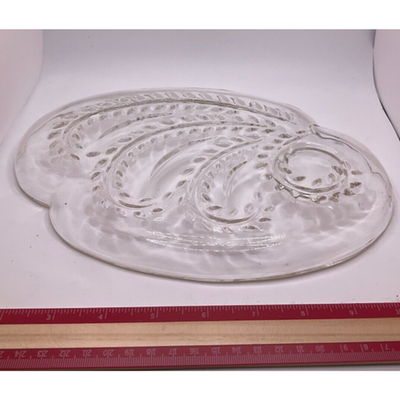 Vintage Federal Glass Snack Plate & Cup Set - Cottage Homestead, Wheat Pattern
