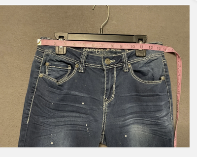 Revolution & Revolt Jeans Womens 3/4 Skinny Distressed Paint Splatter Juniors