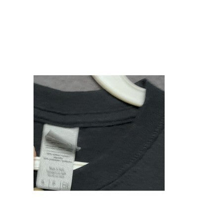 Women's Black T-Shirt "ME" Text Design Size Medium Cotton Shirt Graphic Tee