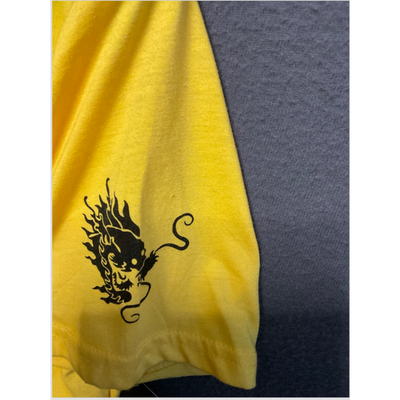 CR24 Chrome Edge Mens Tee Small Yellow Dragon Print NWT $64 MSRP