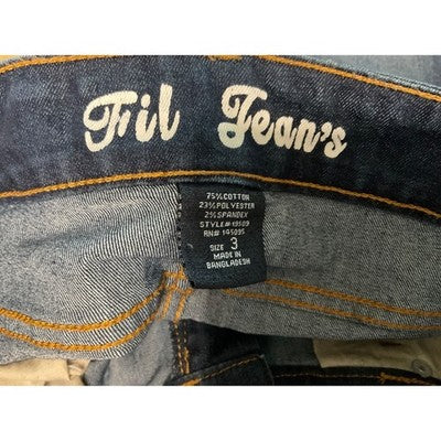 Fil Jeans Women’s Distressed Skinny Jeans Size 3 Blue Frayed Hem Stretch