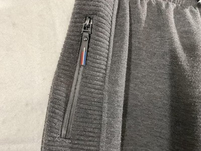 Pants Mens XL Gray Fleece Joggers Sweatpants Zip Pockets Drawstring Cuffed Moto
