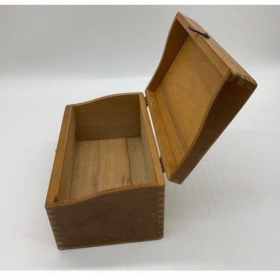 Mississippi Glass Wooden Storage Box 8"x5"4" Tan Industrial Vintage Crate