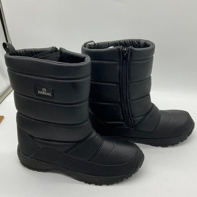 Magellan Outdoors Snow Boots Mens 12 Womens 13 Black Quilted FWMFFS4027 Winter
