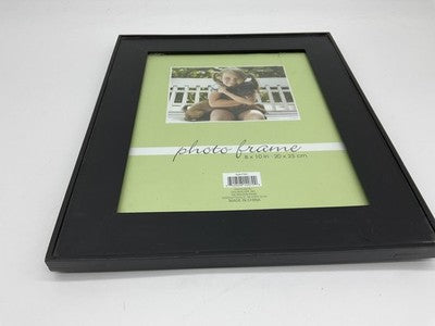 Black Photo Frame 8x10 Plastic Rectangular Free Standing Tabletop Picture