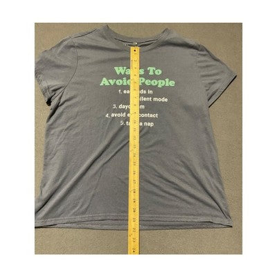 Wound Up Ways to Avoid People Graphic Tee Shirt XXL Casual Humor