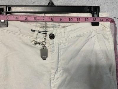 Zara Pants Mens 29 White Carrot Cropped Relaxed Fit Tapered Chino Casual