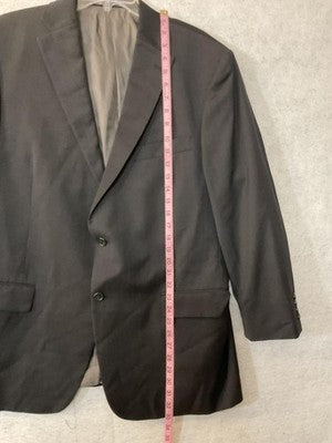 Hart Schaffner Marx Suit Jacket Men 46 Gray Wool Two Button Lined Blazer USA