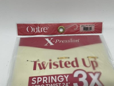 Outre X-Pression Twisted Up Springy Afro Twist 24in 3X 1 Black Hair Extensions