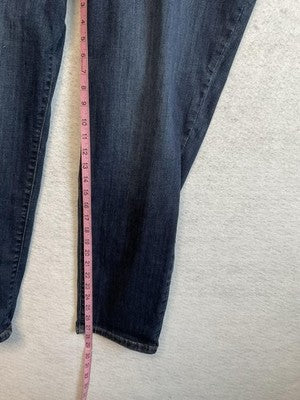 Lee Jeans Womens 28W Long Blue Medium Wash Plus Skinny Sculpting Stretch Denim