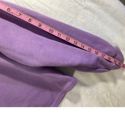 Shein Sweatshirt Women Large Purple Cropped Mock Neck Relaxed Streetwear