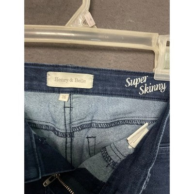 Henry & Belle Super Skinny Jeans Size 26 Dark Wash Stretch Cotton Blend