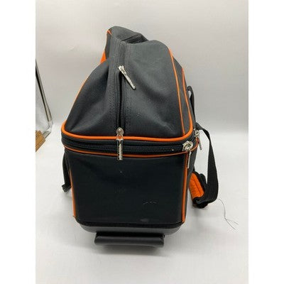 Pyramid Bowling Ball Bag Unisex OS Black Orange Rolling 2 Ball Tote Carrier