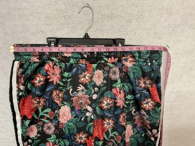 Project Runway Pants Womens XL Multicolor Floral Track Side Stripe Jogger Casual