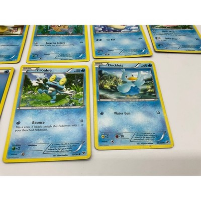 Pokemon Water Type Card Lot 7pc Froakie Psyduck Spheal Luvdisc TCG Mixed Set